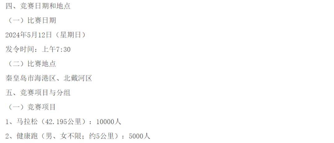 来了2024秦皇岛马拉松！(图1)