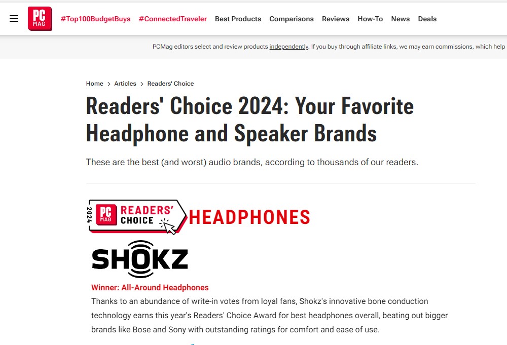 登榜外媒2024耳机满意度首位为何是Shokz韶音(图1)