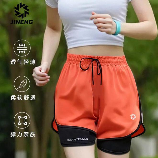 【特惠49元】防走光+超轻薄这款假两件短裤让你跑步健身更自在！男女同款颜色随心选(图5)